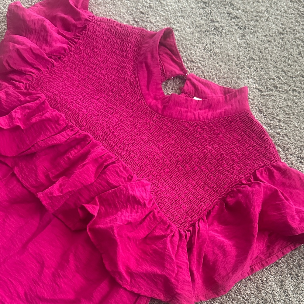 Fuchsia Ruffle Sundress - Picture 2 of 3